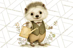 Vintage Garden Animals Clipart, Ducklings Bunnies Lambs Product Image 3