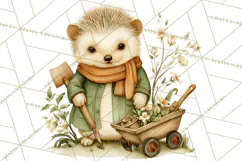 Vintage Garden Animals Clipart, Ducklings Bunnies Lambs Product Image 4