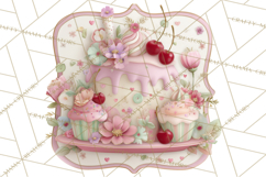 Sweet Treats Bakery Clipart, Pastel Dessert Clip Art Png Product Image 4