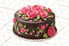 Birthday Cake Clipart, Tiered Cake PNG, Drip Cake PNG Product Image 4
