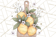 Citrus Kitchen Cottagecore PNG, Rustic Citrus Clipart, Lemon Product Image 4