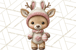 Yarn Animal Easter Clipart, Knitted Plush Easter Animals Png Product Image 5