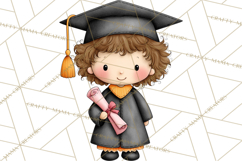 Kids Graduation Clipart PNG, Preschool Kindergarten Kids Product Image 5