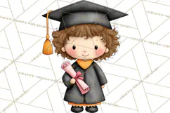 Kids Graduation Clipart PNG, Preschool Kindergarten Kids Product Image 5