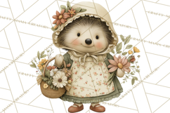 Vintage Garden Animals Clipart, Ducklings Bunnies Lambs Product Image 5