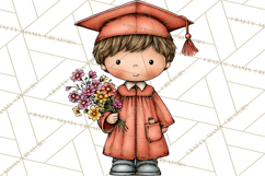 Kids Graduation Clipart PNG, Preschool Kindergarten Kids Product Image 2