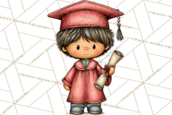 Kids Graduation Clipart PNG, Preschool Kindergarten Kids Product Image 3