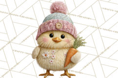 Yarn Animal Easter Clipart, Knitted Plush Easter Animals Png Product Image 3