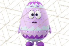 Cute Easter Egg Characters PNG, Adorable Spring Egg Clipart Product Image 3