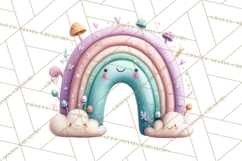 Pastel Retro 90s PNG, Cute Aesthetic Clipart, Checkerboard Product Image 3