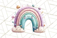 Pastel Retro 90s PNG, Cute Aesthetic Clipart, Checkerboard Product Image 3