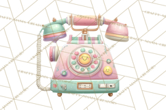 Pastel Retro 90s PNG, Cute Aesthetic Clipart, Checkerboard Product Image 4
