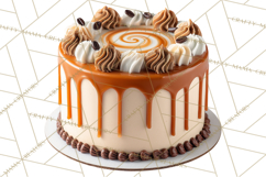 Birthday Cake Clipart, Tiered Cake PNG, Drip Cake PNG Product Image 4