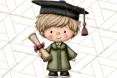 Kids Graduation Clipart PNG, Preschool Kindergarten Kids Product Image 4