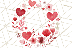 Bee Valentine Clipart PNG, Cute Kawaii Bee With Hearts Product Image 5