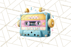 Pastel Retro 90s PNG, Cute Aesthetic Clipart, Checkerboard Product Image 5