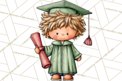 Kids Graduation Clipart PNG, Preschool Kindergarten Kids Product Image 5