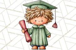 Kids Graduation Clipart PNG, Preschool Kindergarten Kids Product Image 5