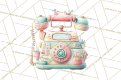 Pastel Retro 90s PNG, Cute Aesthetic Clipart, Checkerboard Product Image 5