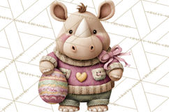 Yarn Animal Easter Clipart, Knitted Plush Easter Animals Png Product Image 5