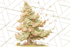 Whimsical Trees Clipart, Woodland Forest PNG, Wooden Png Product Image 5