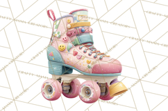 Pastel Retro 90s PNG, Cute Aesthetic Clipart, Checkerboard Product Image 2