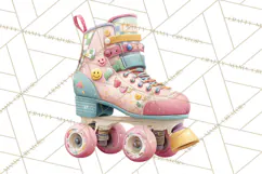 Pastel Retro 90s PNG, Cute Aesthetic Clipart, Checkerboard Product Image 2