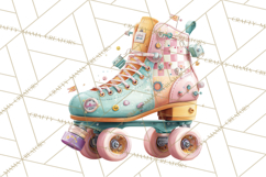 Pastel Retro 90s PNG, Cute Aesthetic Clipart, Checkerboard Product Image 3