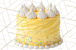 Birthday Cake Clipart, Tiered Cake PNG, Drip Cake PNG Product Image 3