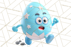 Cute Easter Egg Characters PNG, Adorable Spring Egg Clipart Product Image 3