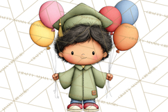 Kids Graduation Clipart PNG, Preschool Kindergarten Kids Product Image 4