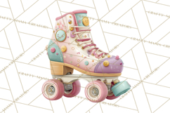 Pastel Retro 90s PNG, Cute Aesthetic Clipart, Checkerboard Product Image 5