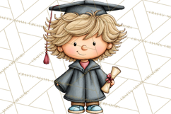 Kids Graduation Clipart PNG, Preschool Kindergarten Kids Product Image 2