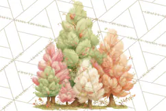 Whimsical Trees Clipart, Woodland Forest PNG, Wooden Png Product Image 2