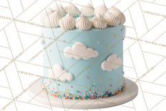 Birthday Cake Clipart, Tiered Cake PNG, Drip Cake PNG Product Image 2