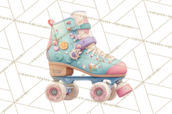 Pastel Retro 90s PNG, Cute Aesthetic Clipart, Checkerboard Product Image 2