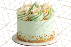 Birthday Cake Clipart, Tiered Cake PNG, Drip Cake PNG Product Image 3