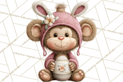 Yarn Animal Easter Clipart, Knitted Plush Easter Animals Png Product Image 3