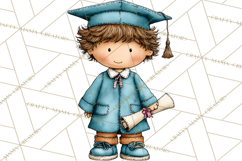 Kids Graduation Clipart PNG, Preschool Kindergarten Kids Product Image 3
