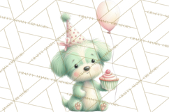 Pastel Birthday Clipart, Cute Party Animals PNG Product Image 4