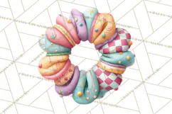 Pastel Retro 90s PNG, Cute Aesthetic Clipart, Checkerboard Product Image 4