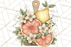 Citrus Kitchen Cottagecore PNG, Rustic Citrus Clipart, Lemon Product Image 5