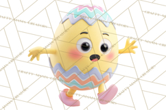 Cute Easter Egg Characters PNG, Adorable Spring Egg Clipart Product Image 5