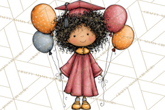 Kids Graduation Clipart PNG, Preschool Kindergarten Kids Product Image 2