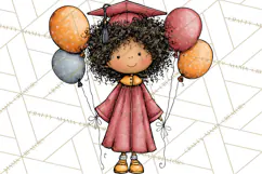 Kids Graduation Clipart PNG, Preschool Kindergarten Kids Product Image 2