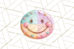 Pastel Retro 90s PNG, Cute Aesthetic Clipart, Checkerboard Product Image 2