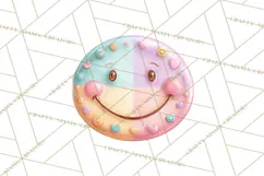 Pastel Retro 90s PNG, Cute Aesthetic Clipart, Checkerboard Product Image 2