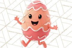 Cute Easter Egg Characters PNG, Adorable Spring Egg Clipart Product Image 2