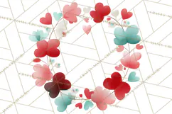 Bee Valentine Clipart PNG, Cute Kawaii Bee With Hearts Product Image 2
