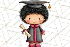 Kids Graduation Clipart PNG, Preschool Kindergarten Kids Product Image 2